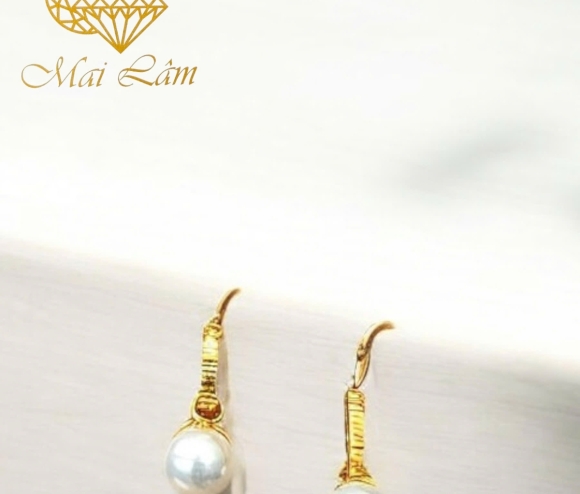 Bông Tai Khoen Hột Bẹt Chạm Máy