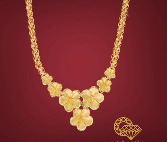 Đồ Cưới - Dây Chuyền 3 Hoa Mai 