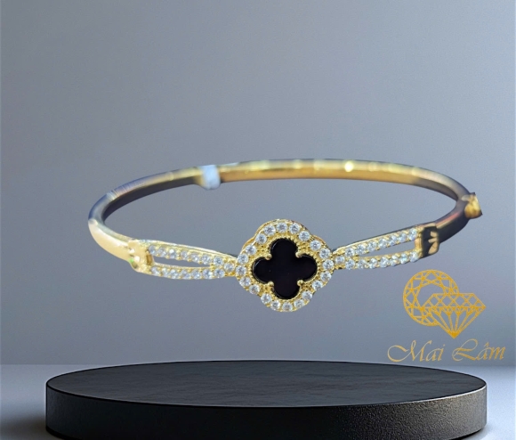 Vòng Tay Hoa Đen Tấm 