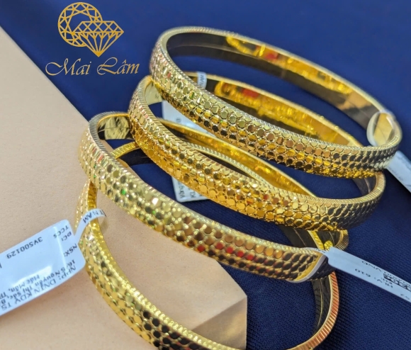 Vòng Tay Chạm Tròn Bản Lớn