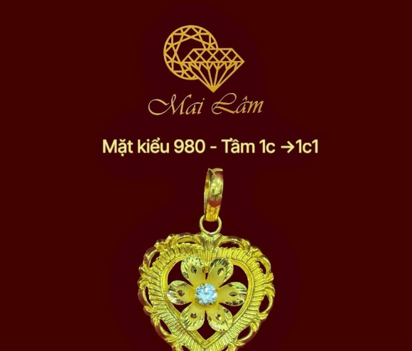 Mặt Kiểu Trái Tim Hột Trắng 1C