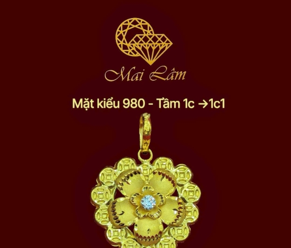 Mặt Kiểu Trái Tim Hột Trắng Đồng Tiền  1C 