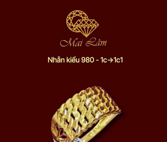 Nhẫn 980 - Khoen Lật 3 Hàng