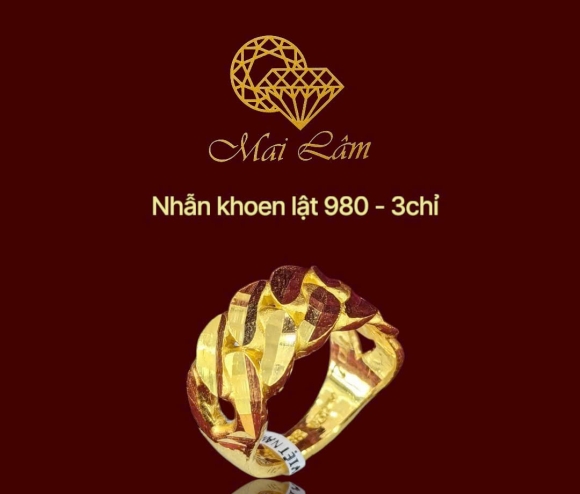 Nhẫn 980 -  Khoen Lật 01