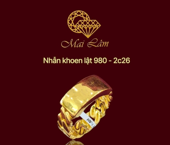 Nhẫn 980 -  Khoen Lật Bảng