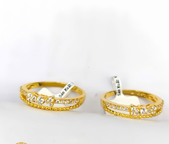 Nhẫn 1 Hàng Bi, 1 Hàng Nơ Tấm 