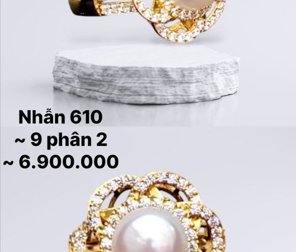 Nhẫn Hột Bẹt Hoa Hột Tấm