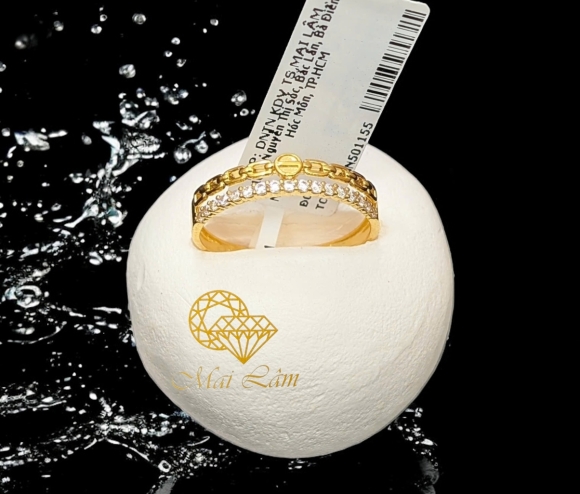 Nhẫn 2 Mẫu, 1 Hàng Tấm, 1 Xích 
