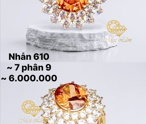 Nhẫn Hột Cao Hoa Hột Trà