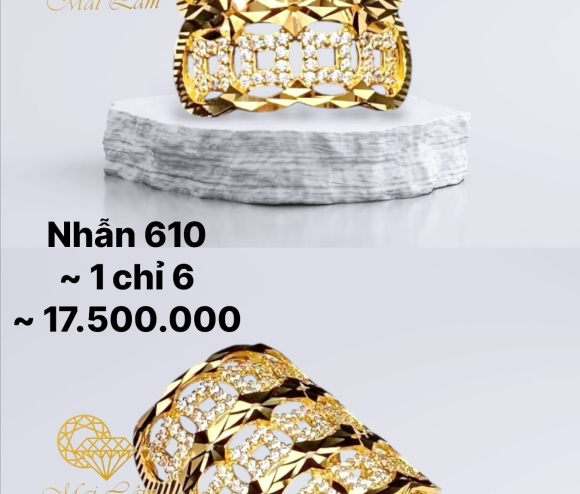 Nhẫn Dài 3 Hàng Đồng Tiền 