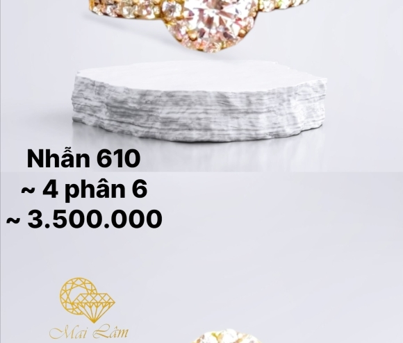 Nhẫn Hột Cao Tròn Tấm 