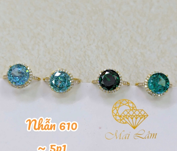 Nhẫn Nữ Hột Đá Nam Phi Hột Tròn