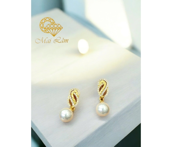 Bông Tai Bật Tòn Ten Hột Bẹt Lượn