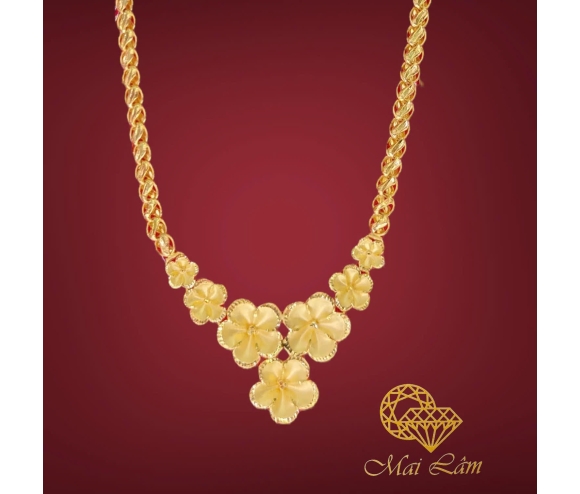 Đồ Cưới - Dây Chuyền 3 Hoa Mai 