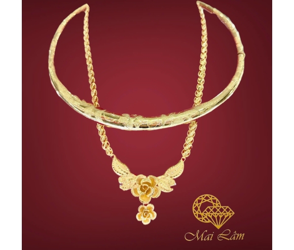 Đồ Cưới - Dây Chuyền Hoa Hồng; Kiềng Cổ