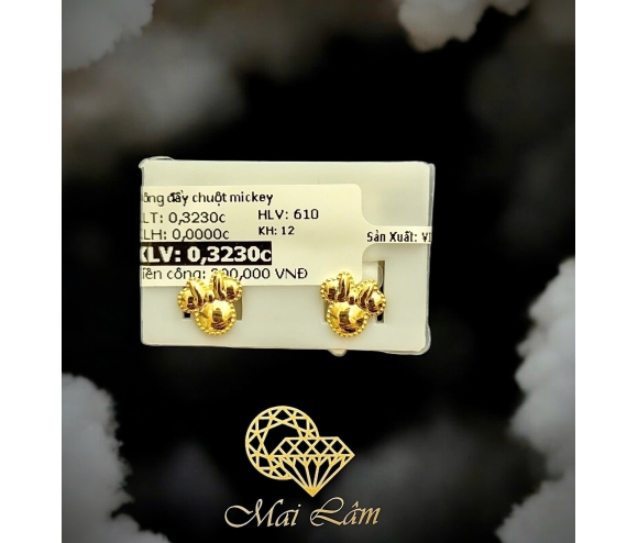 Bông Đẩy Chuột Mickey Chạm Máy