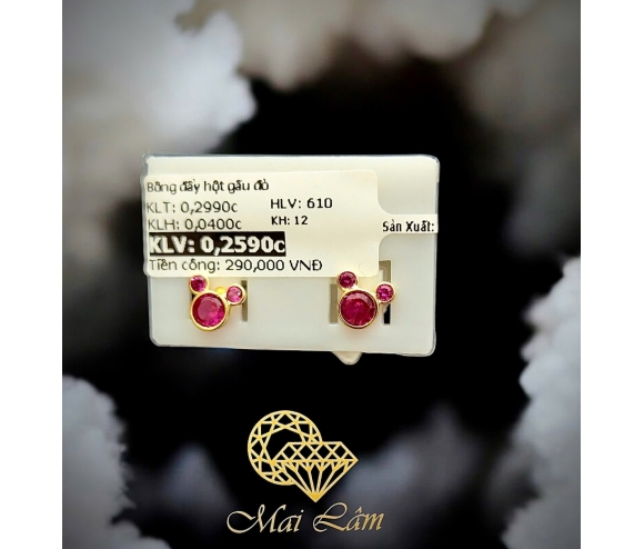 Bông Đẩy Gấu Hột Đỏ