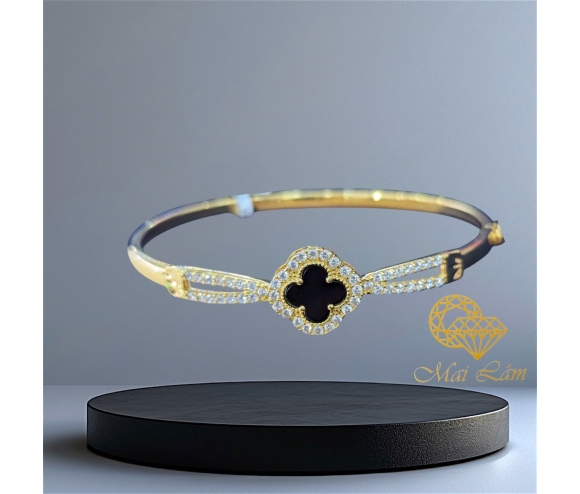 Vòng Tay Hoa Đen Tấm 