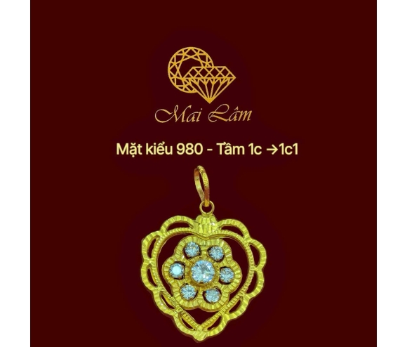 Mặt Kiểu Trái Tim Hột Trắng