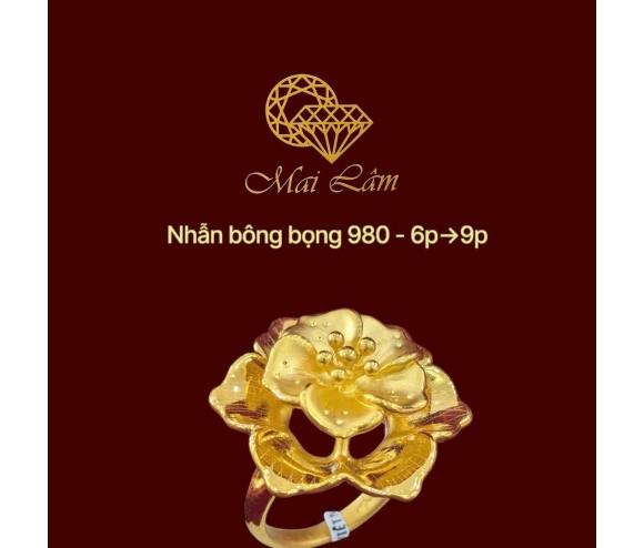 Nhẫn Bông 980 - Hoa Mai 6 Cánh