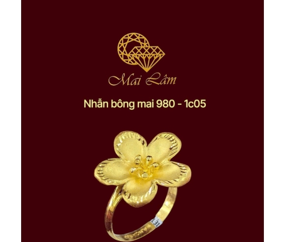Nhẫn Bông 980 - Hoa Mai 5 Cánh