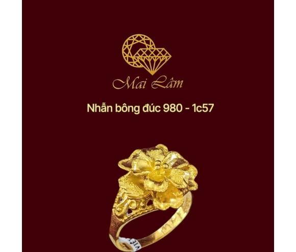Nhẫn Bông 980 - Hoa Đúc