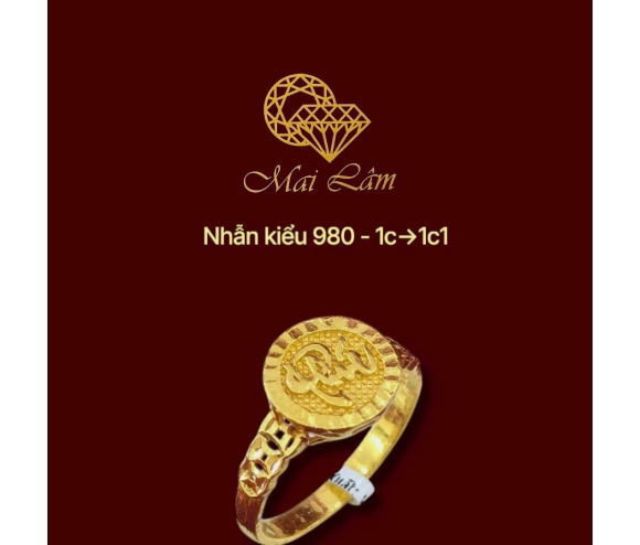 Nhẫn 980 - Chữ Phúc
