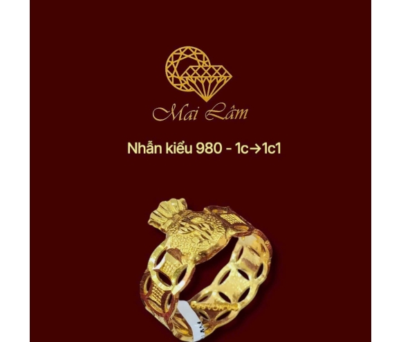 Nhẫn 980 - Kim Tiền Túi Tiền