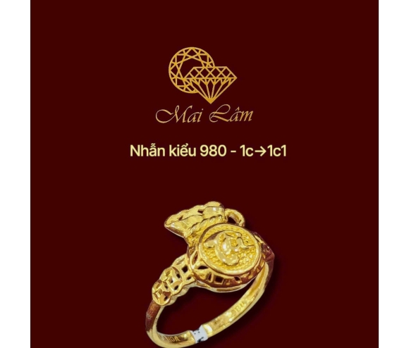 Nhẫn 980 - Túi Tiền Chữ Tài