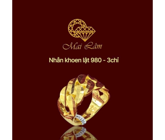 Nhẫn 980 -  Khoen Lật 01
