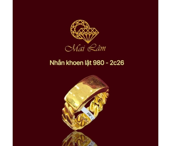 Nhẫn 980 -  Khoen Lật Bảng