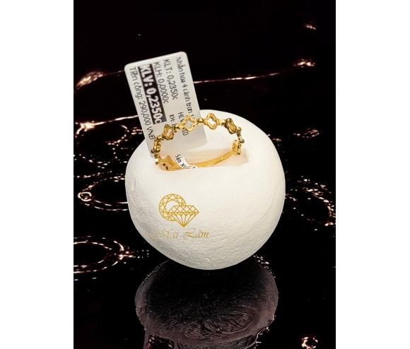 Nhẫn Hoa 4 Cánh Trơn