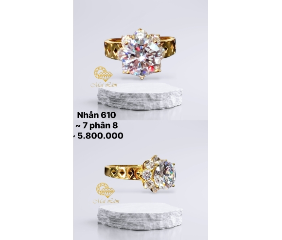 Nhẫn Hột Cao Hoa Đai Đồng Tiền