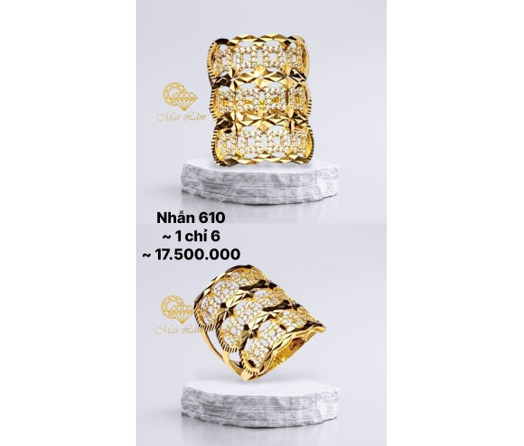 Nhẫn Dài 3 Hàng Đồng Tiền 