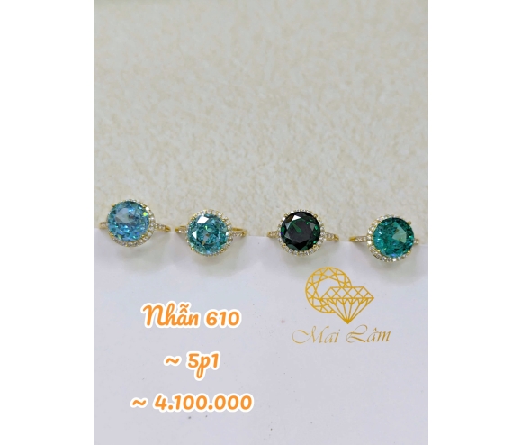 Nhẫn Nữ Hột Đá Nam Phi Hột Tròn