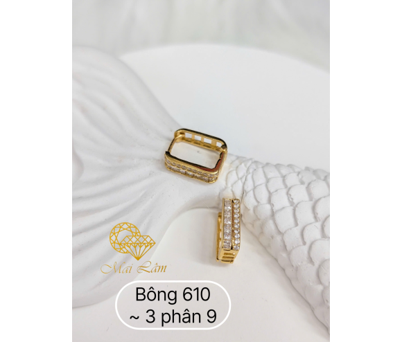 Bông Bật 2 Hàng, 1 Baget, 1 Hột Tấm