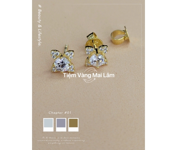 Bông Tai Đính Hột Sang